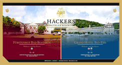 Desktop Screenshot of haeckers-hotels.com