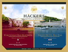 Tablet Screenshot of haeckers-hotels.com